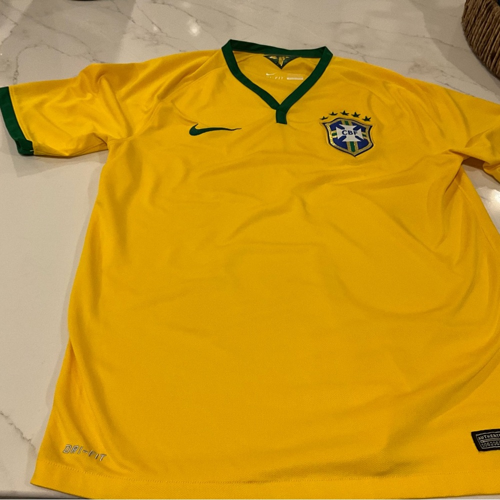 Nike Brazil Soccer Jersey Yellow and Green